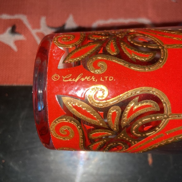 Set of 6 vintage Rare CULVER Ltd. Mid Century GLASSES, Unused - Picture 5 of 9